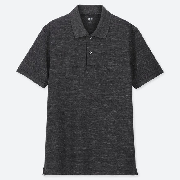 BNWT Uniqlo Dry Pique Polo, Grey with White Lines, XS - Picture 1 of 3